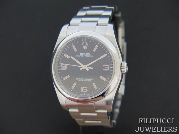 Rolex - Oyster Perpetual 116000 Black Dial With Pink Index 