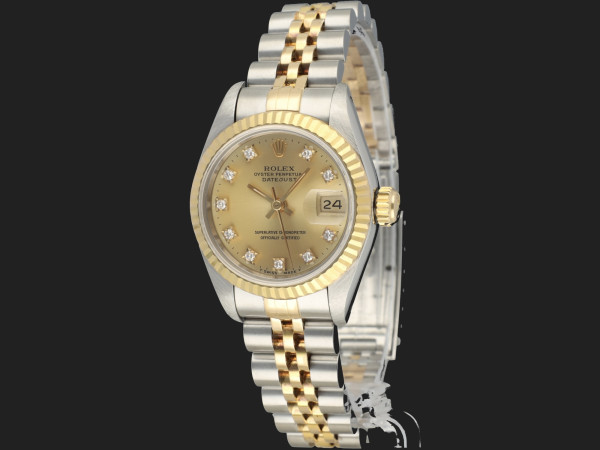 Rolex - Lady-Datejust 26 Champagne Diamond Dial 69173