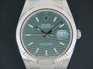 Rolex Datejust 41 Mint Green Motif Dial 126334 NEW 