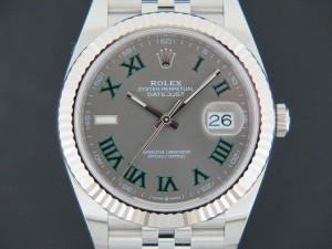 Rolex Datejust 41 Slate Roman Dial 126334 NEW 