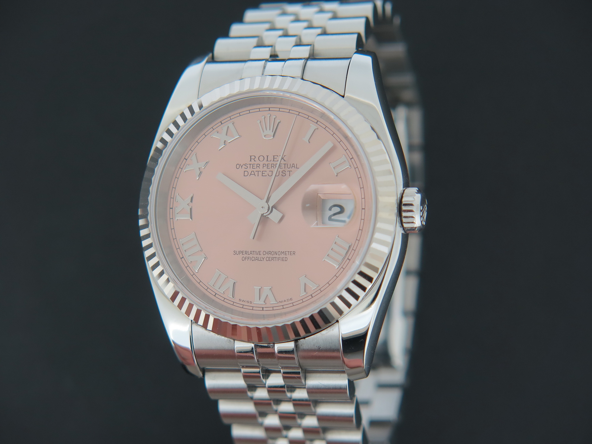 Rolex Datejust Pink Roman Dial 116234