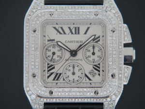 Cartier Santos 100 XL Chronograph Diamonds