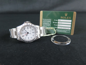 Rolex Explorer II 16570 White Dial Rehaut Cal. 3186