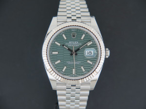 Rolex Datejust 41 Mint Green Motif Dial 126334 NEW