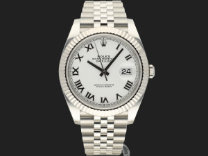 Rolex Datejust 41 White Roman Dial 126334