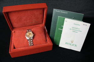 Rolex Lady Datejust Gold/Steel Champagne Diamond Dial 79173 