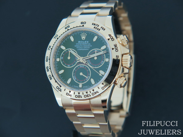 Rolex - Daytona Yellow Gold 116508  Green Dial NEW