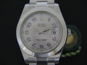 Rolex Oyster Perpetual Datejust II Rhodium Arabic NEW