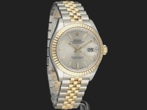 Rolex Lady-Datejust 28 Gold/Steel Silver Dial 279173