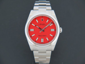 Rolex Oyster Perpetual 41 Coral Dial 124300 NEW 