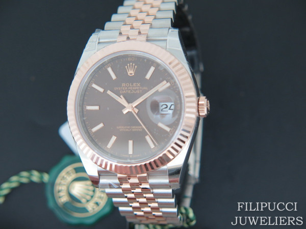 Rolex - Datejust 41 Everosegold/Steel 126331 Choco Dial NEW 2020