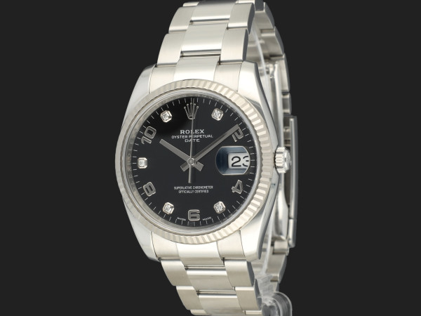 Rolex - Date 34 Black Diamond Dial 115234