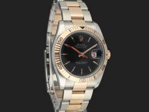 Rolex Datejust Turn-O-Graph Rose Gold/Steel Black Dial 116261 
