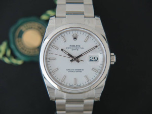 Rolex Date White Dial NEW 115200 