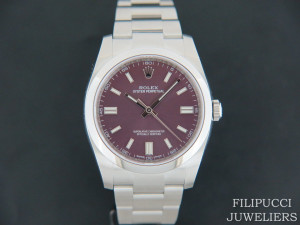 Rolex Oyster Perpetual Red Grape NEW 116000