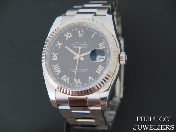 Rolex - Datejust  Black Roman Dial 116234 