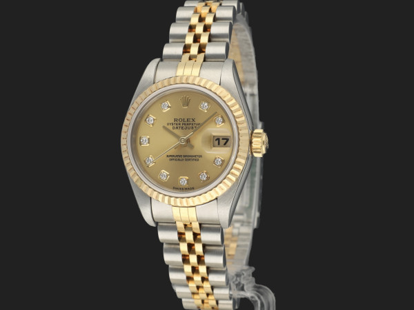 Rolex - Lady Datejust Gold/Steel Champagne Diamond Dial 79173