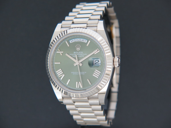 Rolex - Day-Date White Gold 40 Green Dial 99% NEW 228239