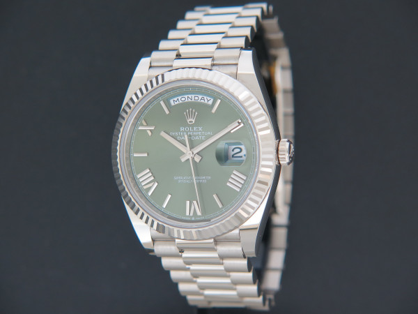 Rolex - Day-Date White Gold 40 Green Dial 99% NEW 228239