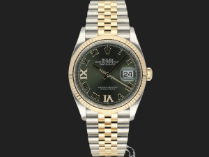 Rolex Datejust Gold/Steel Green Diamond Dial 126233