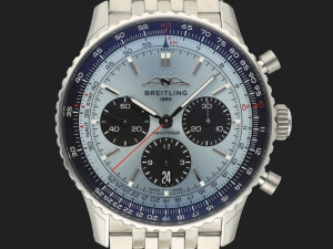 Breitling Navitimer B01 Chronograph 43 Ice Blue Dial AB0138 NEW