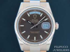 Rolex Day-Date Everose Chocolate Dial 118235 