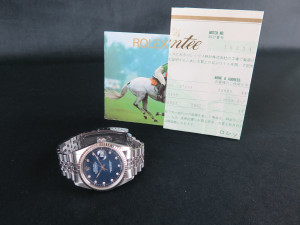 Rolex Datejust Blue Vignette Diamond Dial 16234