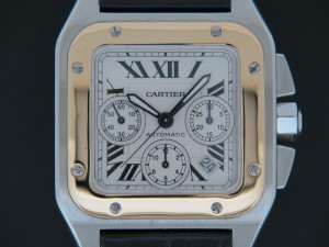 Cartier Santos 100 XL Chronograph Gold/Steel W20090X8