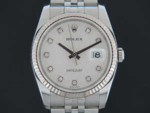 Rolex Datejust Silver Diamond Dial 116234
