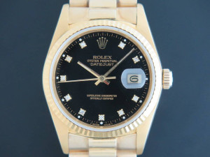Rolex Datejust Yellow Gold 16018 Black Dial 