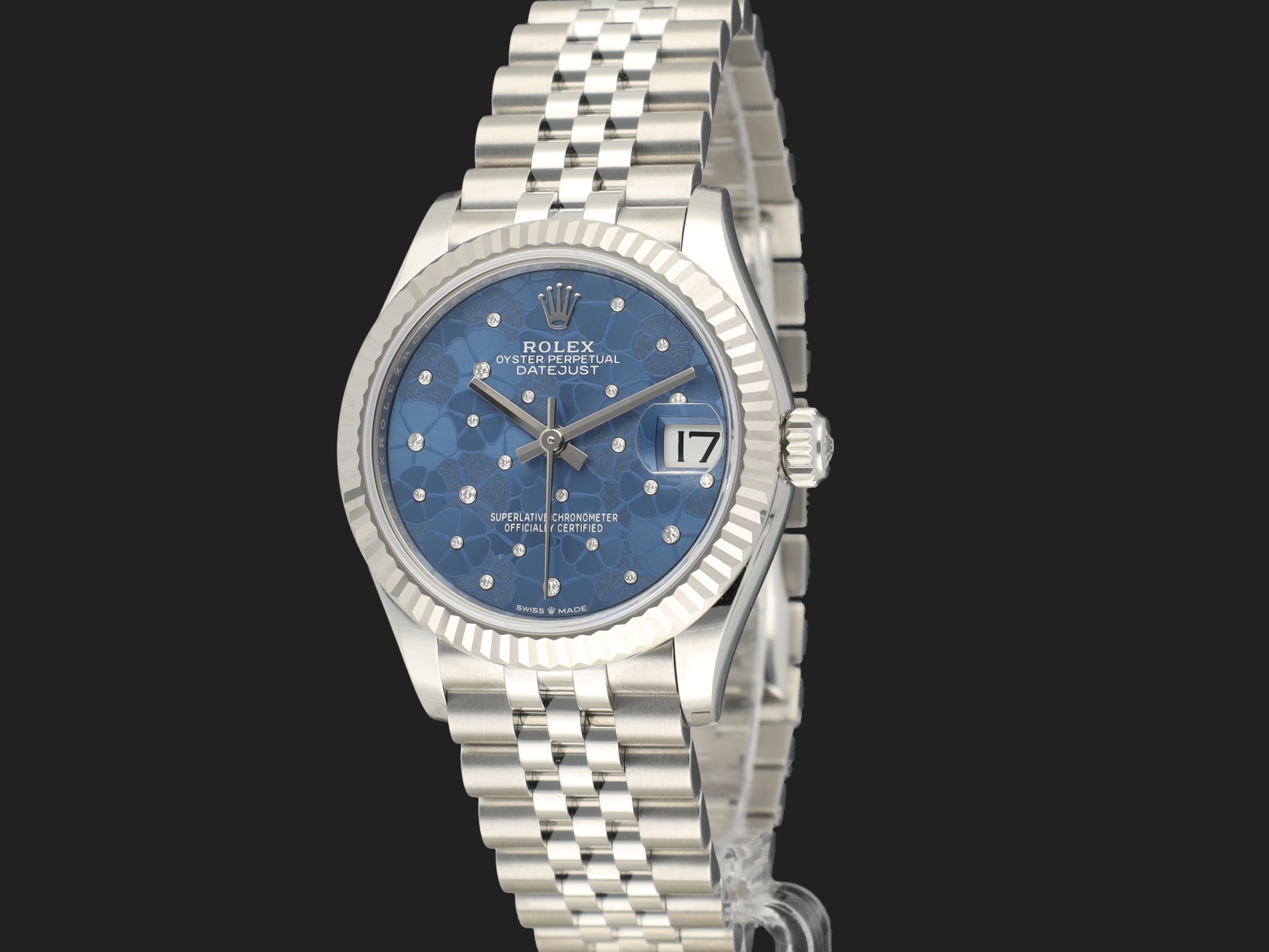 Rolex Datejust 31 Azzuro Floral Diamond Dial 278274 NEW Uhren Filipucci Juwelers