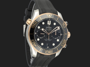 Omega Seamaster Diver 300M Chronograph SednaGold/Steel 21022445101001 NEW