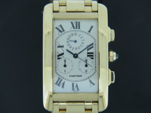 Cartier Tank Americaine Chronoflex Yellow Gold W2601156