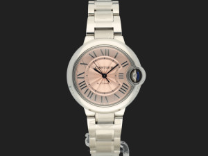 Cartier Ballon Bleu Pink Dial 33mm WSBB0046 NEW