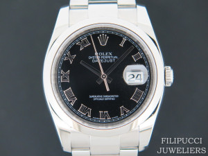 Rolex Datejust 116200 Black Roman Dial  