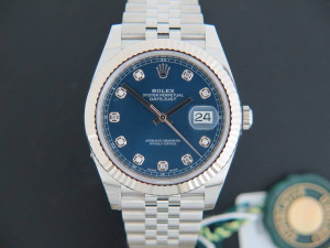 Rolex Datejust 41 Blue Diamond Dial 126334 NEW 
