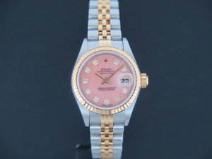 Rolex Lady-Datejust Gold/Steel Pink Coral Dial 79173