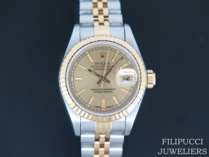 Rolex Datejust Lady Gold/Steel Champagne Dial 69173