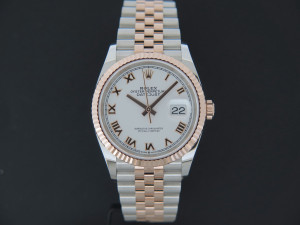 Rolex Datejust Everose/Steel White Roman Dial NEW 126231