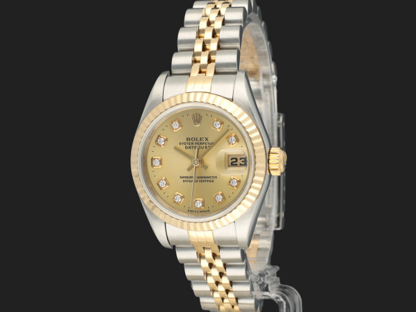 Rolex - Lady Datejust Gold/Steel Champagne Diamond Dial 79173 