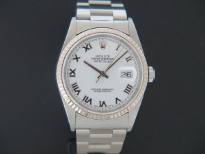 Rolex Datejust White Roman Dial 16234