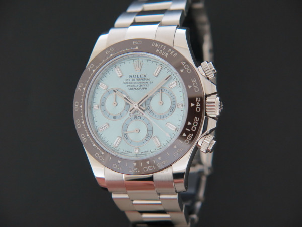 Rolex - Daytona Platinum Ice Blue Baguette Dial 116506