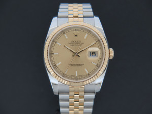 Rolex Datejust Gold/Steel Champagne Dial 116233