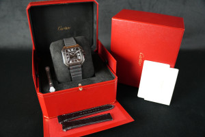Cartier Santos Large Date ADLC Black Dial WSSA0039