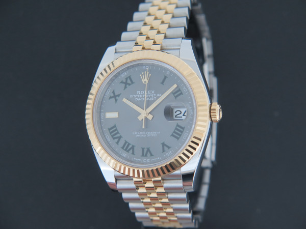 Rolex - Datejust 41 Gold/Steel Slate Roman Dial 126333