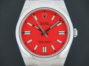 Rolex Oyster Perpetual 41 Coral Dial 124300 NEW