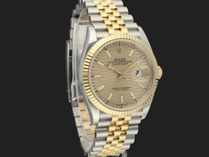Rolex Datejust Gold/Steel Golden Fluted Dial 126233