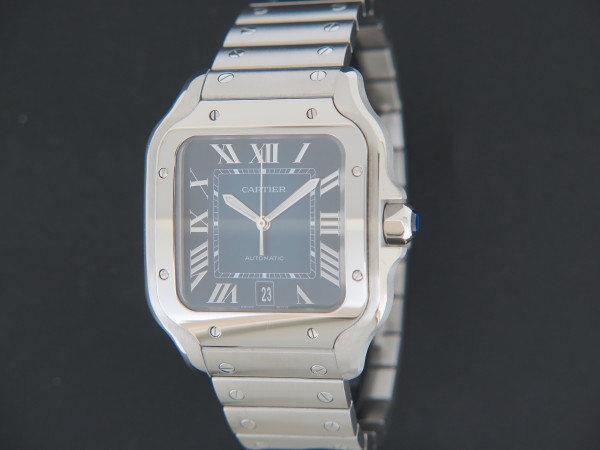 Cartier - Santos Large Date Steel Blue Dial WSSA0030 / 4072