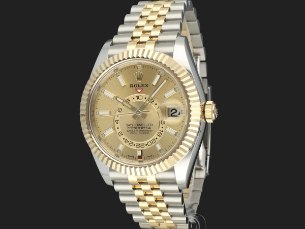 Rolex - Sky-Dweller Gold/Steel Champagne Dial 326933