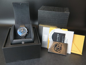 Breitling Navitimer 01 Blue Edition Chronograph Black Dial AB012116